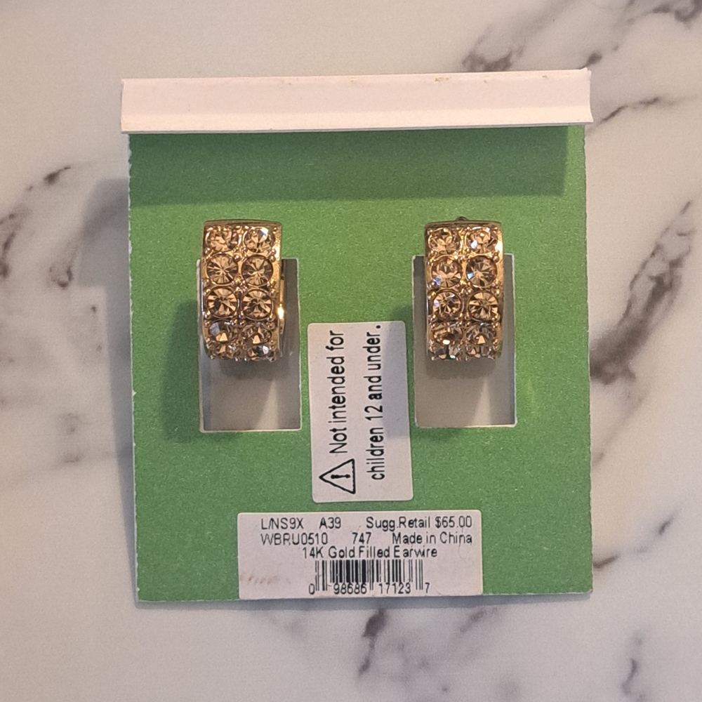 Kate Spade Gold Crystal Earrings - Picture 2 of 4